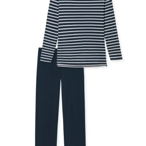 Schiesser Essentials Stripes Pyjama, Lang 15