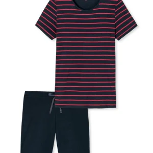 Schiesser Basic Night Kurz-Pyjama Mit Bermudahose 12