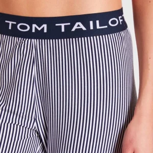 Tom Tailor Loungewear Gestreifte Hose Mit Logobund 14