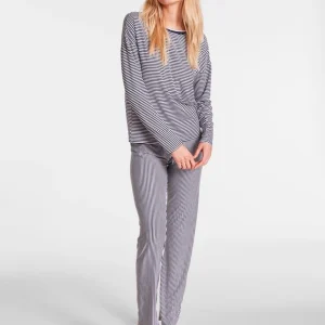 Tom Tailor Loungewear Gestreifte Hose Mit Logobund 12