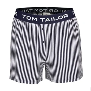 Tom Tailor Loungewear Gestreifte Shorts Mit Logobund 12